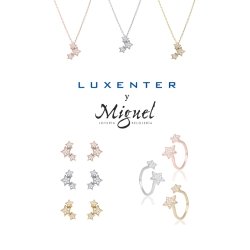 Colección de plata con forma de estrella y circonitas, de Luxenter.