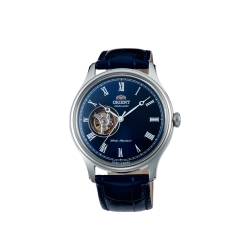 Reloj Orient automático de caballero, con ventana a máquina y esfera azul, AG00004D.