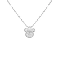 Colgante de plata rodiada con circonitas, "Lealtad" de Luxenter.