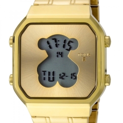 Reloj Tous digital de mujer "D-BEAR" en acero dorado en oro rosa, estilo retro 600350290