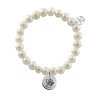 Pulsera de perlas para niña de comunión, con medalla de plata, "Slim" de Joyería Hago.