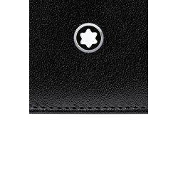 Portatarjetas de piel negra Montblanc "Meisterstück", para 6 tarjetas ref. 106653.