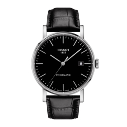 Reloj Tissot Everytime con mecanismo ""Swissmatic" para hombre con correa negra, T1094071605100.
