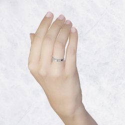 Anillo de oro blanco con diamantes para mujer, en total de 0,28 ct., de Argyor Compromiso.