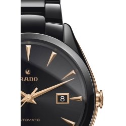 Reloj Rado HyperChrome automáticos para hombre, en cerámica negra  y detalles rosados R32252162.