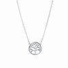 Colgante en forma de árbol de la vida, en plata con circonita y cadena, de Luxenter.