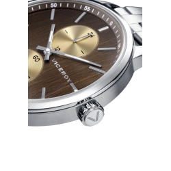 Reloj Viceroy para hombre "Beat" en acero y esfera en tono marrones, ref. 42329-47.
