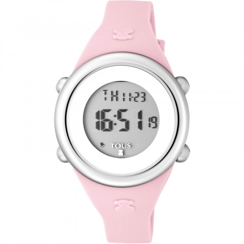 Elegante esta barato Reloj Tous "Soft Digital" para niña, en silicona rosa y funciones  digitales, ref. 800350610.