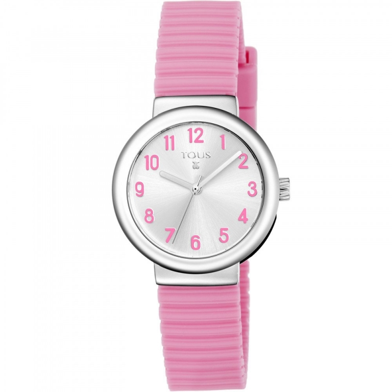 Reloj Tous para niña "Rainbow", con correa de silicona rosa, ref. 800350585.