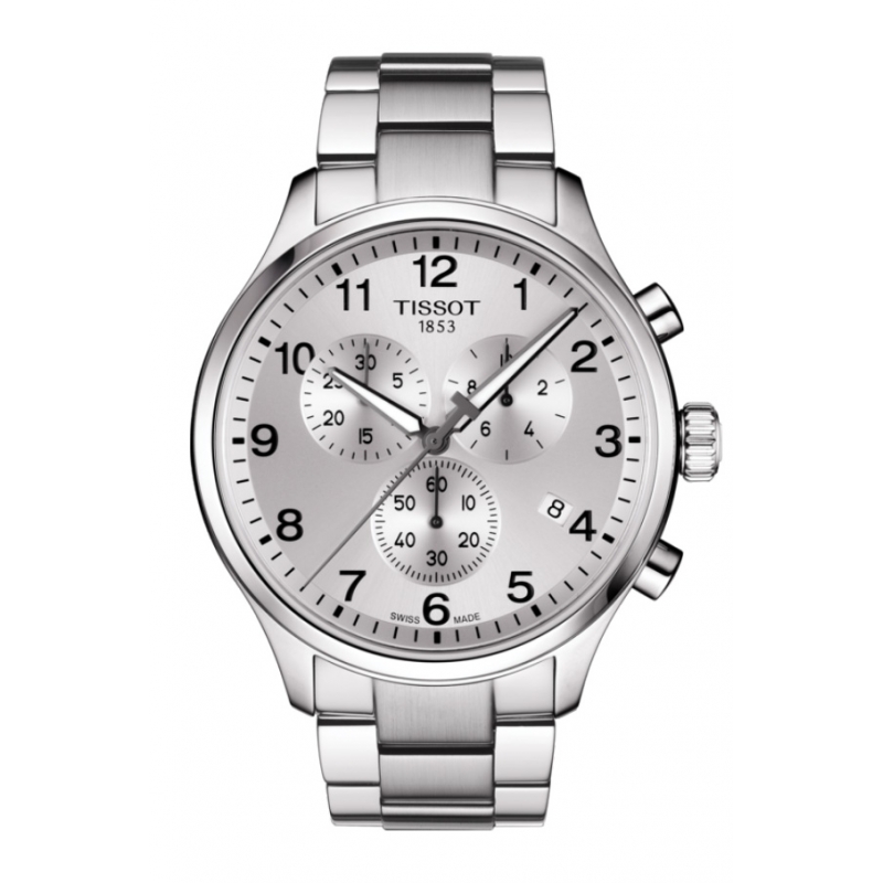 Reloj Tissot Chrono XL para hombre totalmente plateado y cronógrafo, T1166171103700.
