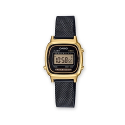 Reloj Casio de mujer, dorado y negro, de estilo retro, ref. LA670WEMB-1EF.