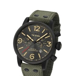 Reloj Tw Steel Maverick para hombre 48 mm. en caja negra y verde, ref. MS124.