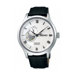 Reloj Seiko Presage SSA379J1 automático de hombre, esfera blanca y correa.