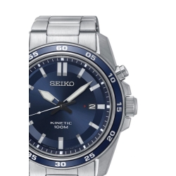 Reloj Seiko SKA783P1 Neo Sport Kinetic hombre, en acero y esfera azul.