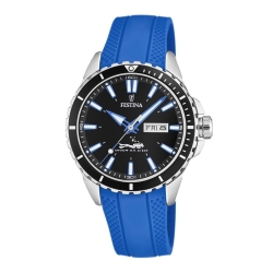 Reloj Festina F20378/3 sumergible 200 metros, con correa silicona azul.