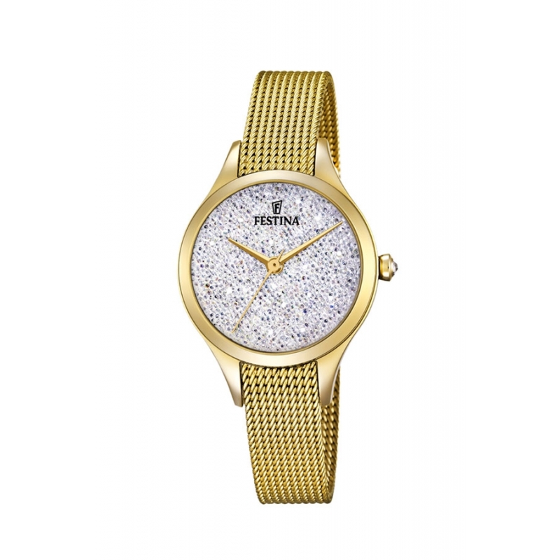 Reloj Festina de mujer dorado, con piedras Swarovski® en la esfera, F20337/2.