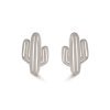 Pendientes en forma de cactus en plata rodiada, "Cactus" de Luxenter ref. EH153999.