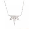 Colgante de plata rodiada y circonitas, de 5 puntas, Moigim de Luxenter, ref. NH05100.