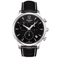 Reloj Tissot Tradition T0636171605700 de hombre con cronógrafo en negro.