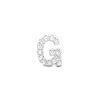 Colgante Letra G en plata rodiada y circonitas, de Luxenter ref. PH059G00.