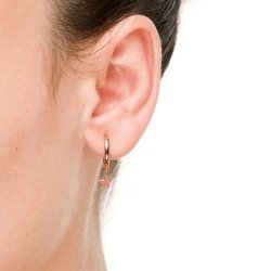 Aros con estrella de Luxenter puestos en modelo.