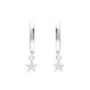 Aros con estrella con plata rodiada, de Luxenter ref. EH291999.