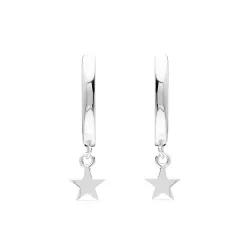 Aros con estrella con plata rodiada, de Luxenter ref. EH291999.