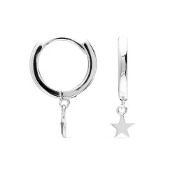 Aros con estrella con plata rodiada, de Luxenter ref. EH291999.