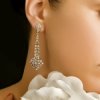Pendientes de novia en plata envejecida con piedras, de Antara