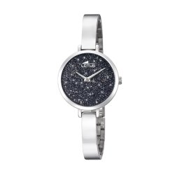 Reloj Lotus de mujer con brazalete de aro detalles rosados y piedras Swarovski azules 18563 2