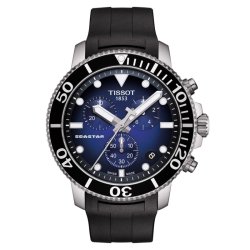 Reloj Tissot Seastar 1000 Hombre con cronógrafo, 300 metros y esfera azul, T1204171704100.