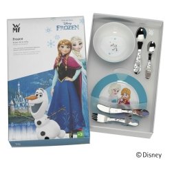 Cubiertos infantil de acero con vajilla, con "Frozen" de Disney®, fabricado por WMF.