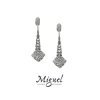 Pendientes de plata envejecida con piedras, de Antara