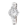 Reloj Lotus Junior de niña con correa blanca y gris y ositos, ref. 18628/1.