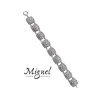 Pulsera de plata envejecida con piedras Swarovski, de Antara.