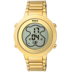 Reloj Tous Digibear de mujer digital en acero dorado, 900350035.