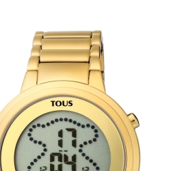 Reloj Tous Digibear de mujer digital en acero dorado, 900350035.