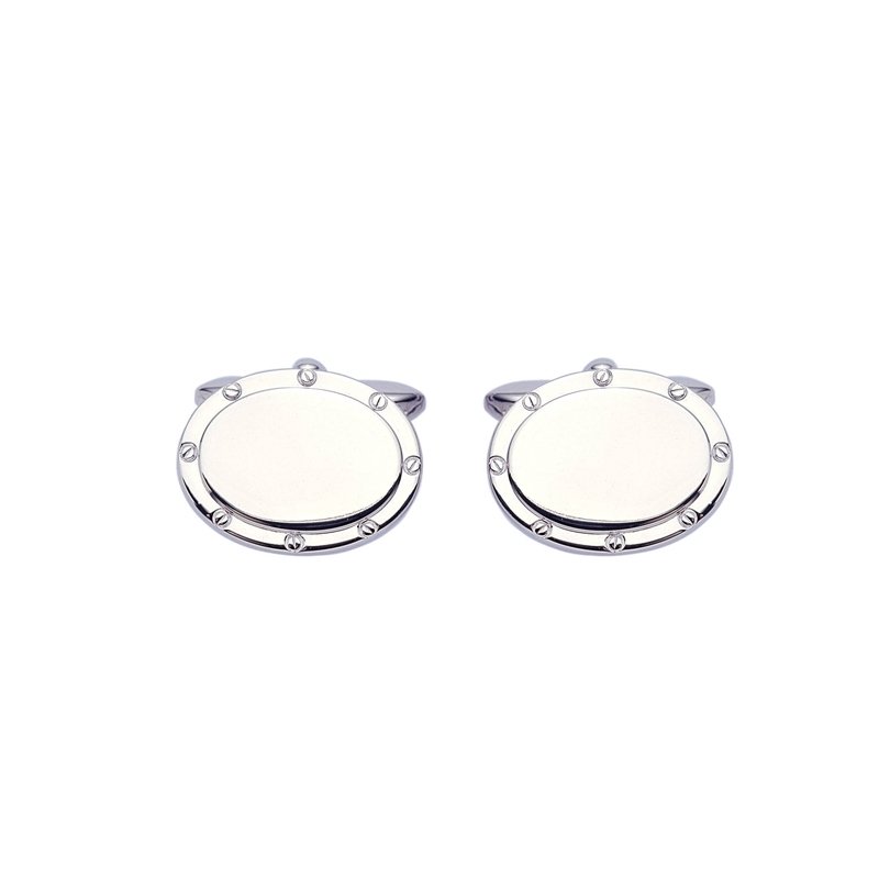Gemelos ovalados en plata Darlington de Duran Exquse, 00074071.