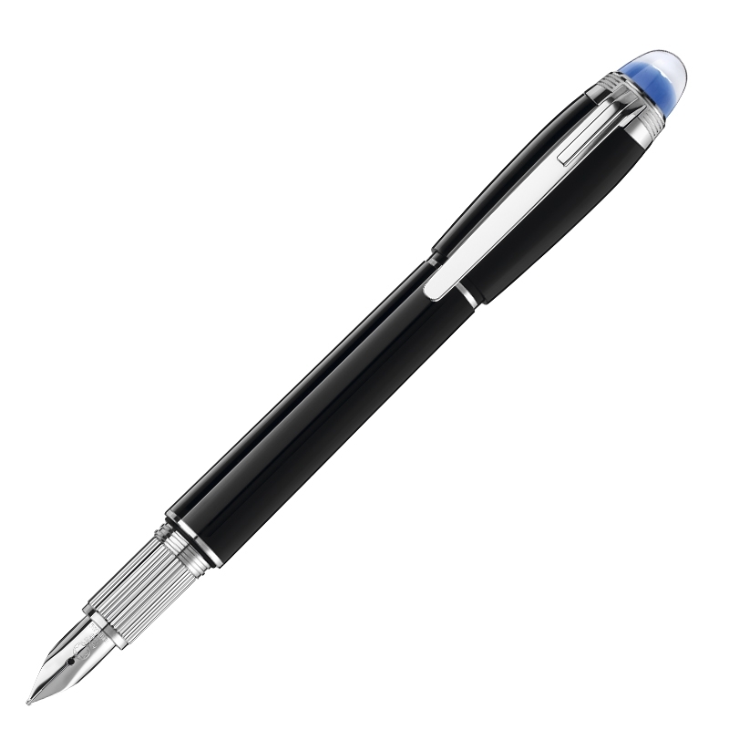 Pluma Montblanc StarWalker en resina negra y plateado, 118844.