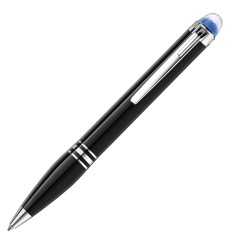 Bolígrafo Montblanc StarWalker en resina negra y plateado, 118848.