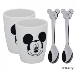 Set de 2 tazas y 2 cucharas en acero Mickey de Disney©, de WMF, ref. 1296446042.