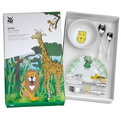 ❤️ Cubiertos WMF con vajilla, para niños-niñas, Safari de 6 piezas.