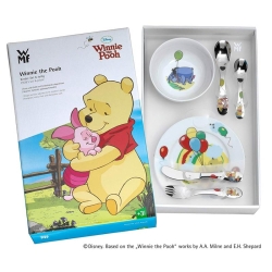 Set de cubiertos de acero para niños/niñas con vajilla "Winnie the Pooh" de WMF, con 6 piezas.