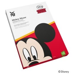 Caja presentación de los cubiertos infantiles WMF, Mickey Mouse en acero esmaltado.