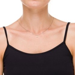 Collar con colgantes de estrellas en plata y circonitas, de Luxenter NH09500.