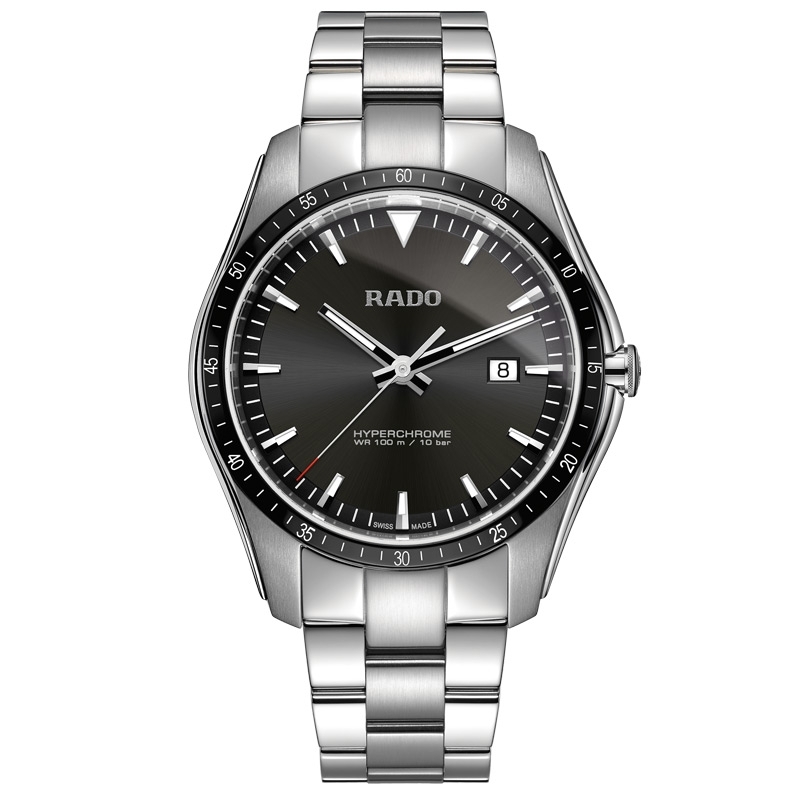 Reloj Rado HyperChrome de hombre en acero con esfera negra, ref. R32502153.