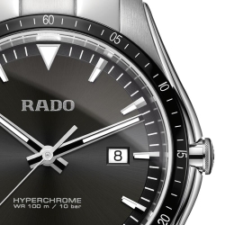 Reloj Rado HyperChrome de hombre en acero con esfera negra, ref. R32502153.