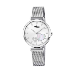 Reloj Lotus de mujer Bliss en acero, nácar, circonitas y malla, ref. 18615/1.