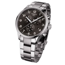 ⌚Reloj Tissot Chrono XL Classic en acero, esfera negra y cronógrafo.