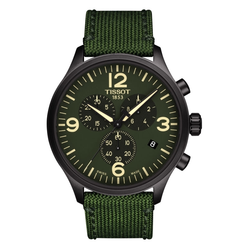 Reloj Tissot Chrono XL de hombre en verde con cronógrafo, T1166173709700.